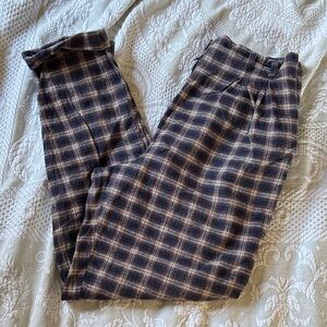 Red Camel Plaid Chinos - Navy and Beige
